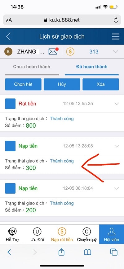 Cách rút tiền KUBET 10