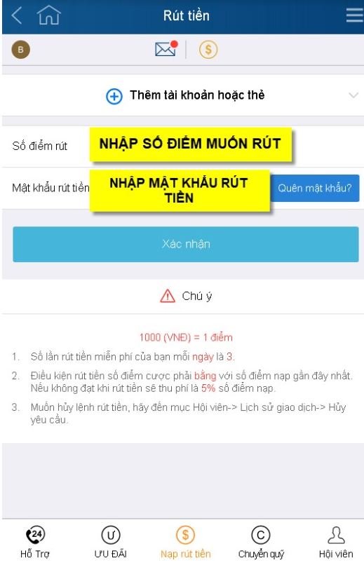 Cách rút tiền KUBET 3