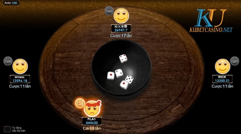 Giao diện bàn xúc xắc tố game 3D Kubet