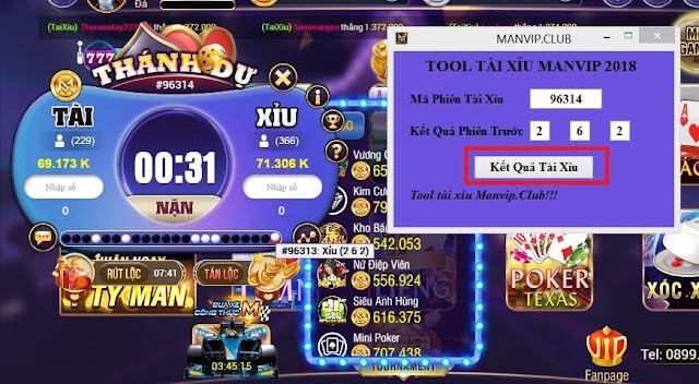 Phần Mềm Hack Tài Xỉu MANVIP