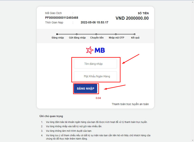 nạp tiền KUBET MB Bank